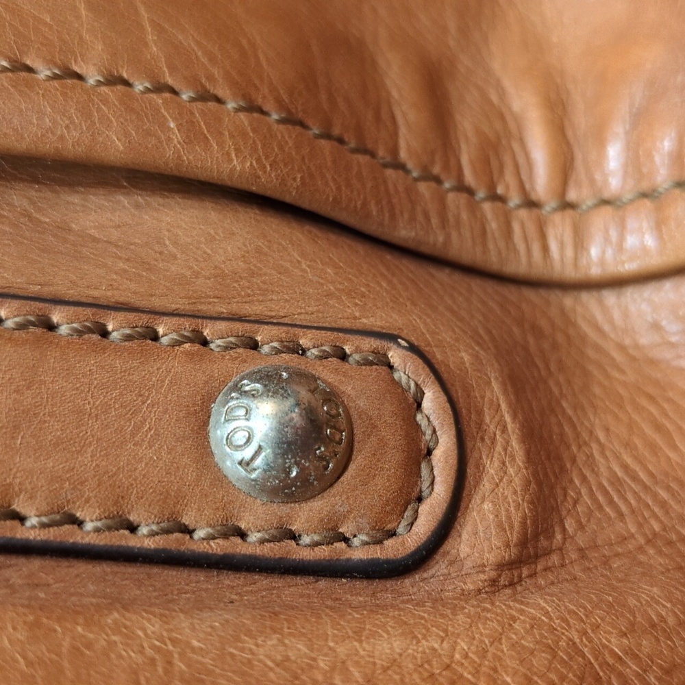 Tod's Vintage G-Line Bag Brown Leather Easy Sacca PROJECT Shoulder Purse Dustbag - Picture 4 of 17